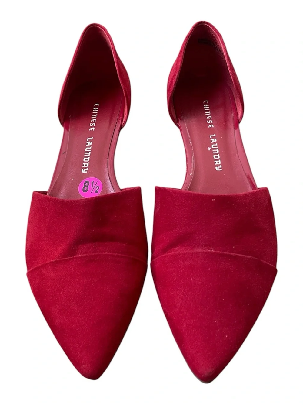 Chinese Laundry D'Orsay Pointed-Toe Flats in Red